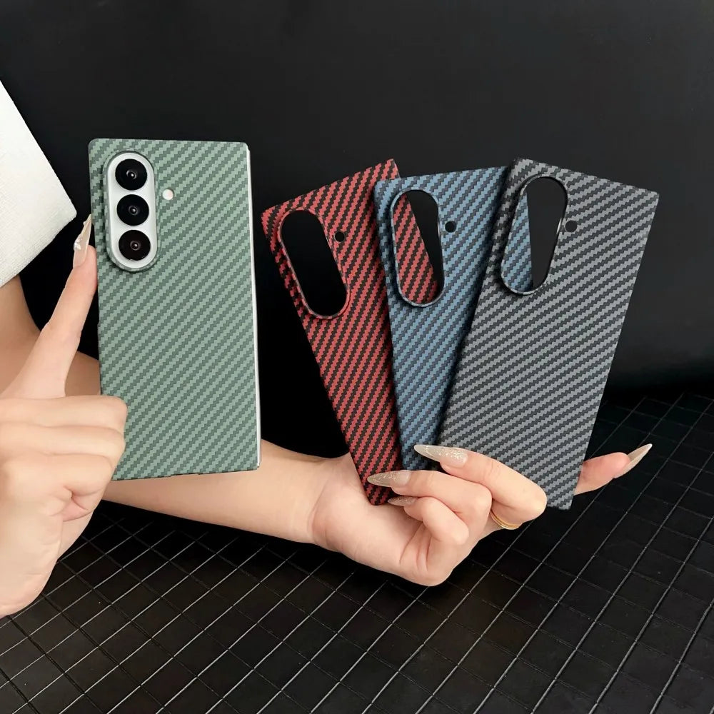 Samsung Galaxy Z Fold 7 Case | Hard Carbon Fiber Magnetic Full-Coverage Protective Back Cover