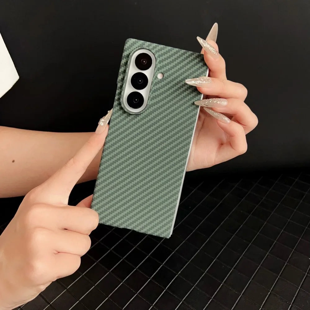 Samsung Galaxy Z Fold 7 Case | Hard Carbon Fiber Magnetic Full-Coverage Protective Back Cover