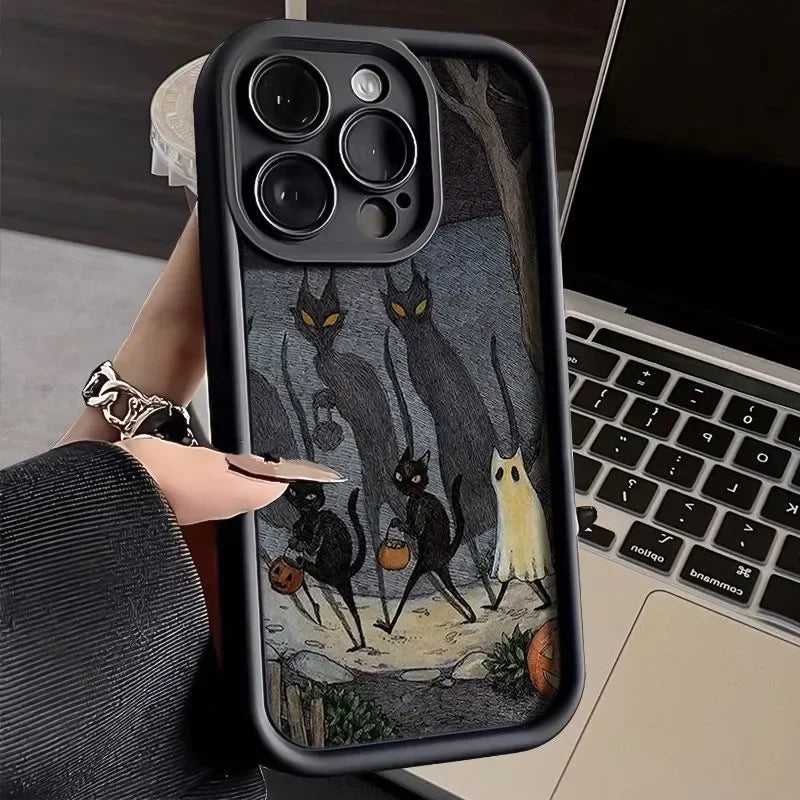 Full-Coverage Cartoon, Animal & Anime Phone Case | Anti-Fingerprint & Shockproof for iPhone
