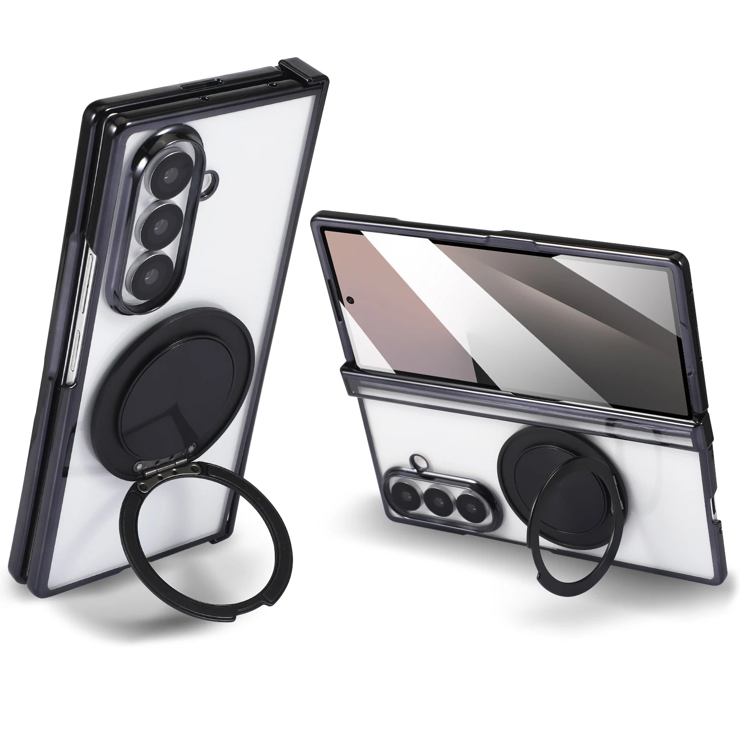 Samsung Galaxy Z Fold 7 Case | Hard PC Magnetic Full-Coverage Protective Case with Stand Holder