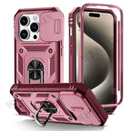 Full-Coverage iPhone Case with Ring & Kickstand | Anti-Fingerprint & Dustproof Protection