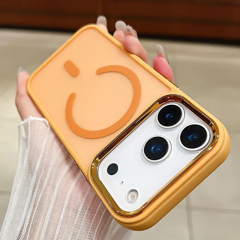 Translucent Matte Magnetic Case for iPhone 12–17 Series | MagSafe Compatible Camera Protection Cover