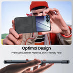 Samsung Galaxy Z Flip 7 Case | Luxury PU Leather Full-Coverage Protective Back Cover