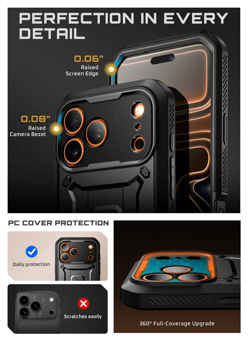 Rugged SUPCASE Full-Coverage iPhone 17 Pro Case | Shockproof with Holster & Kickstand