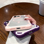 Cute Panda Magnetic Transparent Phone Case for iPhone 12–17 Series | MagSafe Compatible Clear Soft Cover