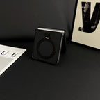 Samsung Galaxy Z Flip 7 Case | Hard Carbon Fiber Magnetic Ring Stand Full-Coverage Protective Case