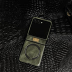 Samsung Galaxy Z Flip 7 Case | Luxury PU Leather Full-Coverage Magnetic Case