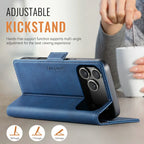 Luxury Magnetic PU Leather Wallet Case with Card & Cash Slots | Shockproof Flip Cover for iPhone