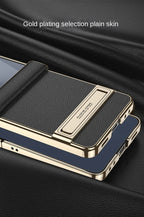 Samsung Galaxy Z Flip 7 Case | Luxury PU Leather Full-Coverage Flip Case with Stand