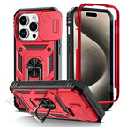 Full-Coverage iPhone Case with Ring & Kickstand | Anti-Fingerprint & Dustproof Protection
