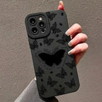 Butterfly Printed Full-Coverage Soft Silicone iPhone Case | Shockproof, Anti-Scratch & Non-Slip