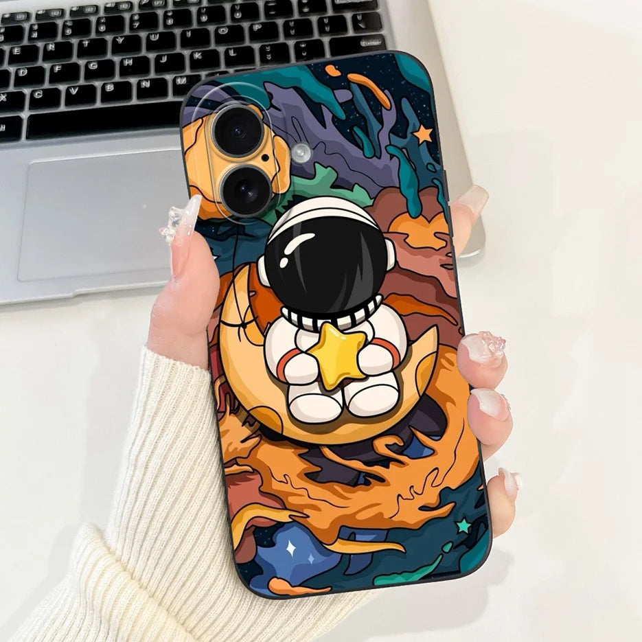 iPhone 17 Series Cartoon Soft Silicone Case | Shockproof, Anti-Fingerprint & Dustproof