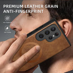 Classic Leather Case for Samsung S21-S25 Series | Magnetic Charging Compatible Protector