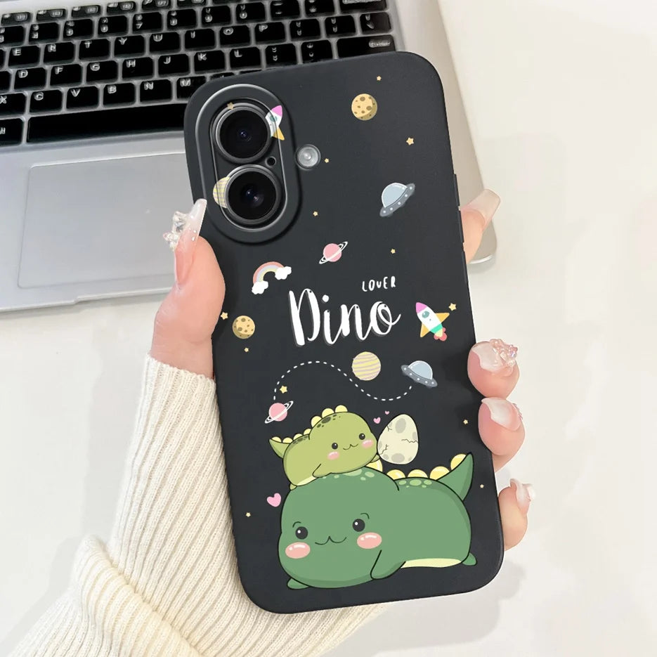 iPhone 17 Series Cartoon Soft Silicone Case | Shockproof, Anti-Fingerprint & Dustproof