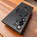 Luxury Magnetic Wireless Charging Matte Case for Samsung Galaxy S22-S25 Ultra | Shockproof Soft Half-Wrapped Cover