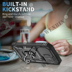 Full-Coverage iPhone Ring Case with Sliding Camera Cover & Kickstand | Anti-Scratch & Card Slot