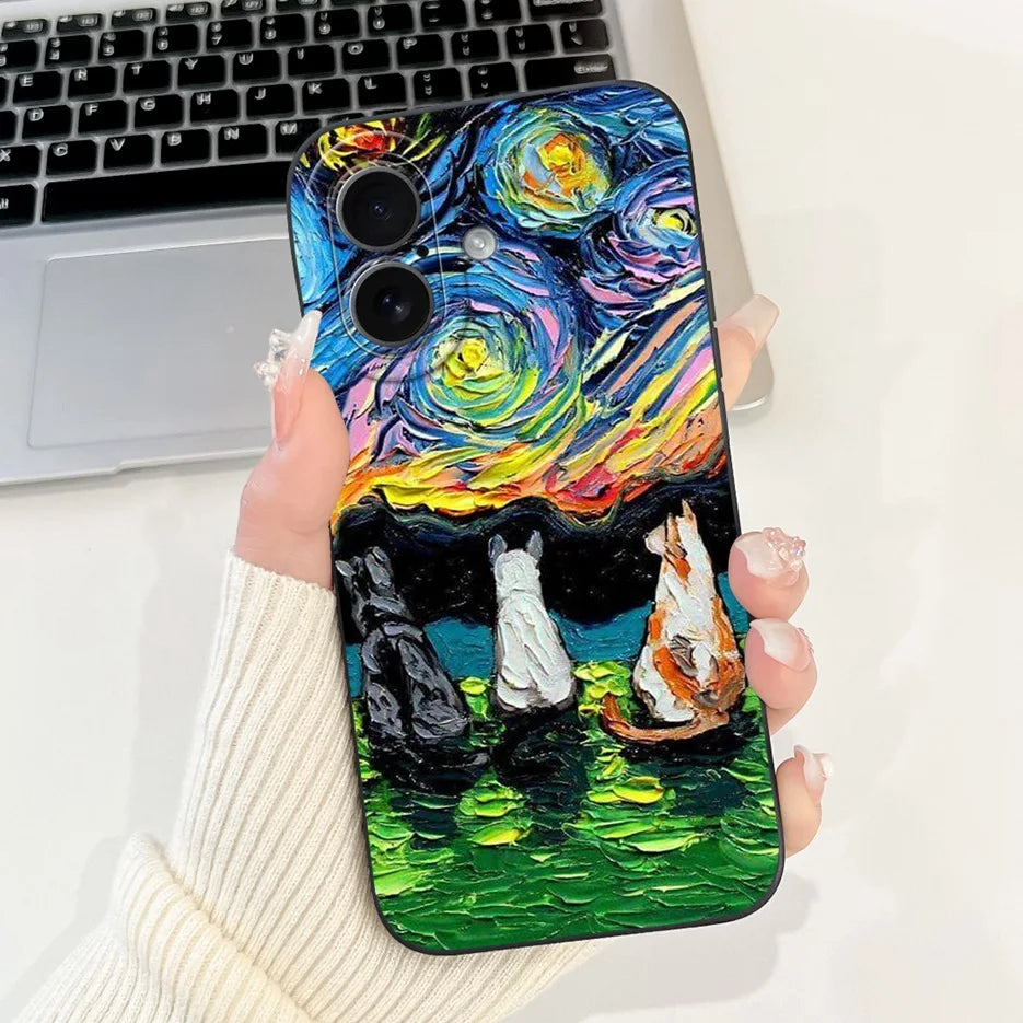 Fashion Cartoon Soft Silicone Phone Case | Shockproof & Anti-Fingerprint for iPhone 17 Series