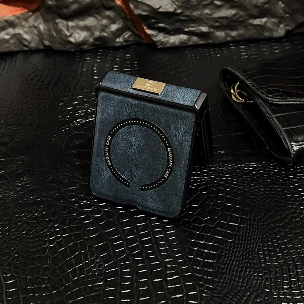 Samsung Galaxy Z Flip 7 Case | Luxury PU Leather Full-Coverage Magnetic Case