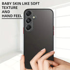 Soft TPU Shockproof Armor Matte Case for Samsung Galaxy S23-S25 Series | Clear Hard PC Bumper & Half-Wrapped Protection