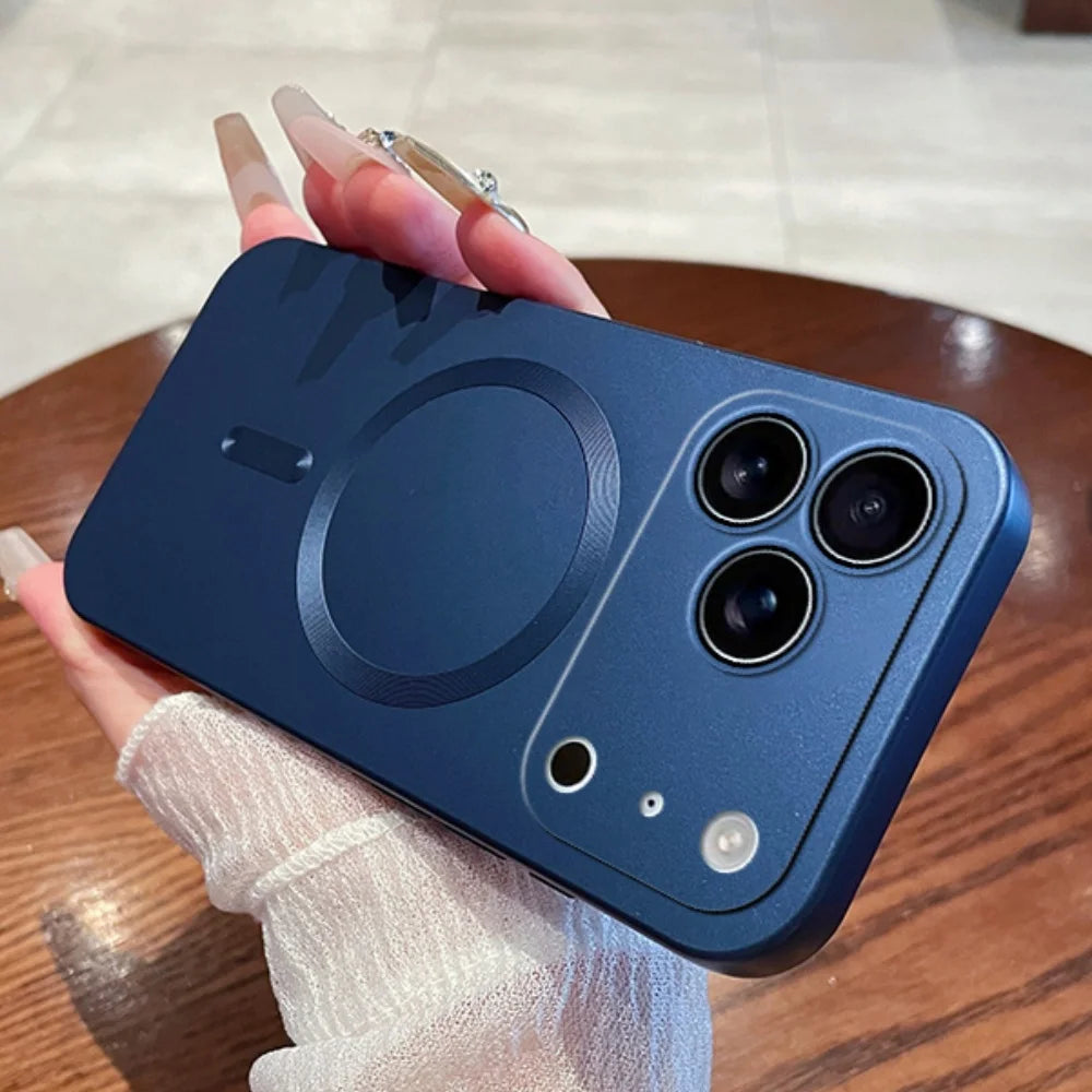 Luxury Matte Magnetic Case for iPhone 11–17 Series | MagSafe Compatible Wireless Charging Protection Cover