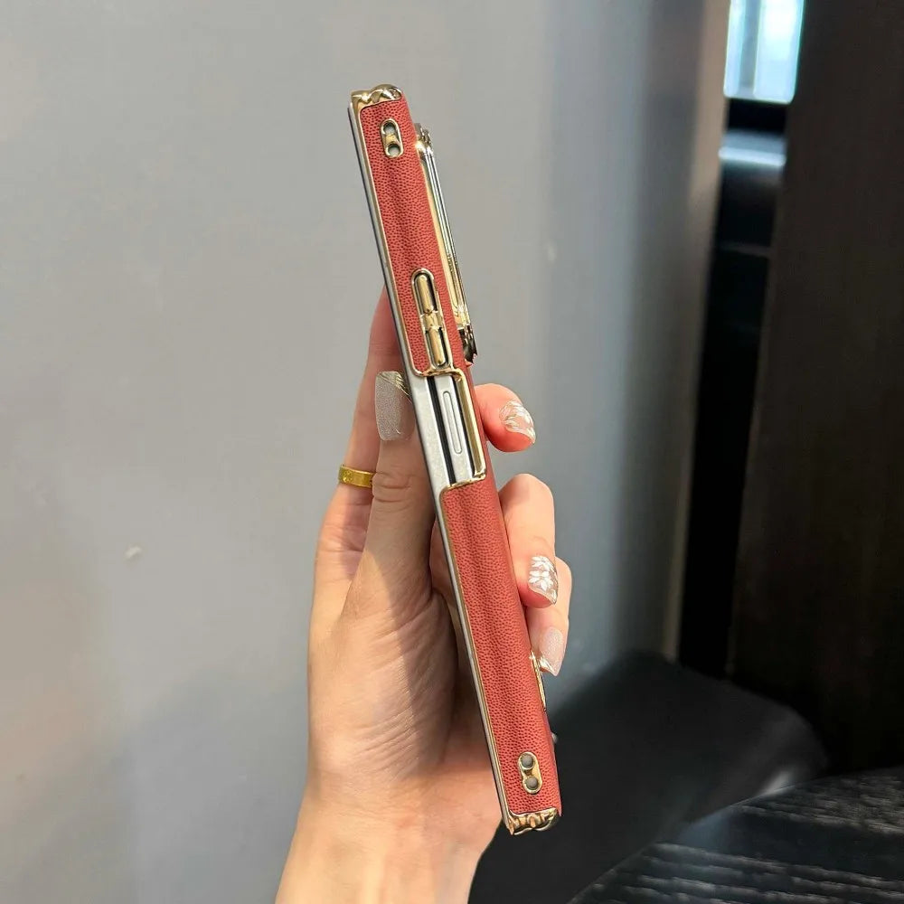 Samsung Galaxy Z Fold 7 Case | Luxury PU Leather Full-Coverage Protective Back Cover