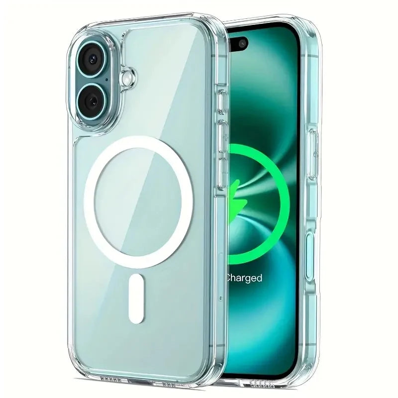 BAPPSUS Magnetic Transparent Phone Case for iPhone 17 Pro / Pro Max / Air | MagSafe Compatible Clear Acrylic Cover