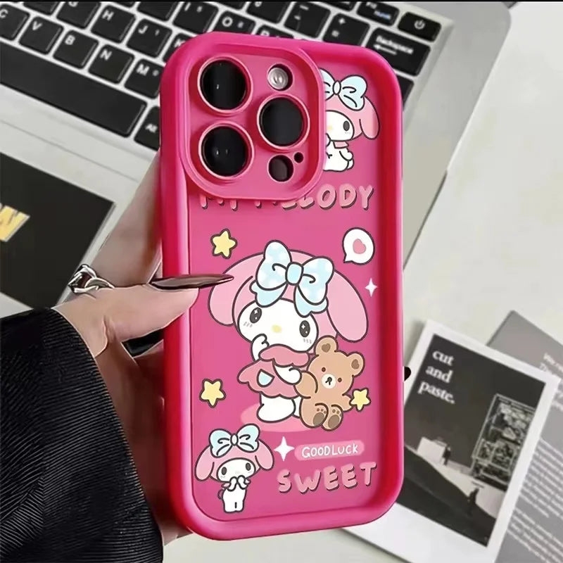 Full-Coverage Cartoon & Anime Silicone Phone Case | Shockproof & Anti-Fingerprint for iPhone