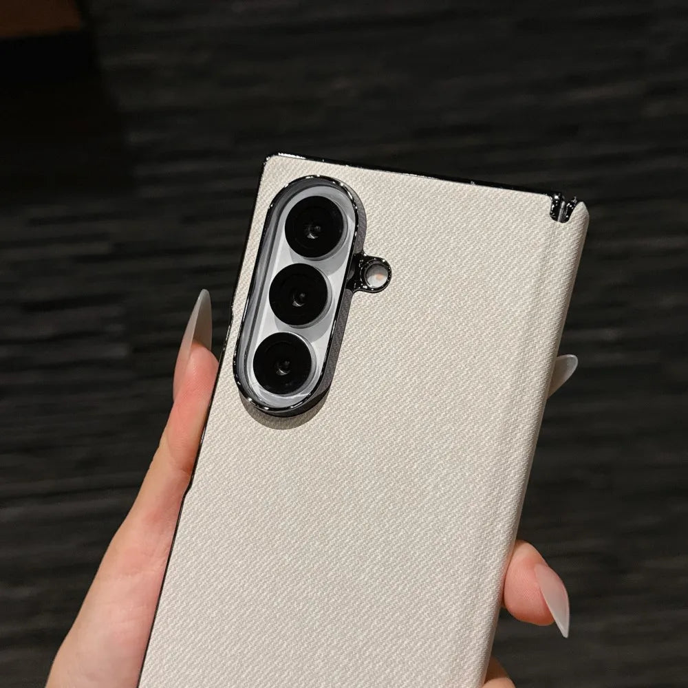 Samsung Galaxy Z Fold 7 Case | Luxury PU Leather Magnetic Full-Coverage Protective Back Cover