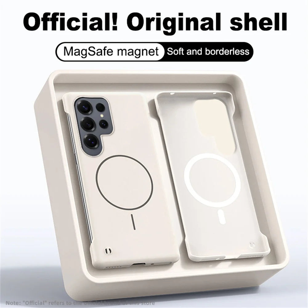 Ultra Slim Frameless Skin Feel Case for Samsung S22-S25 Series | Magnetic Protection Cover