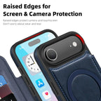 Magnetic Flip Wallet iPhone Case | RFID Blocking, Shockproof & Card Holder