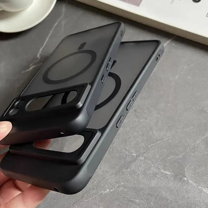 Google Pixel 6 / 6A / 6 Pro / 7 / 7A / 8 / 8A / 8 Pro / 9 / 9A / 9 Pro / 9 Pro XL Case | Matte Translucent Magnetic Wireless Charging Shockproof Half-Wrapped Cover