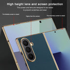 Samsung Galaxy Z Fold 7 Case | Luxury PU Leather Full-Coverage Protective Back Cover with Plated Finish