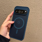 Google Pixel 9A / 9 Pro XL / 10 / 10 Pro Case | Transparent Magnetic MagSafe Wireless Charging Slim Matte Cover with Stand Holder