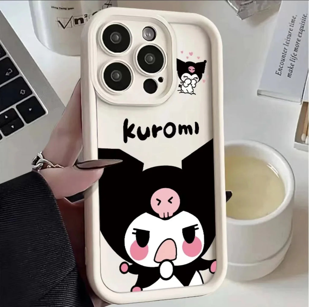 Full-Coverage Cartoon & Geometric iPhone Case | Shockproof & Anti-Fingerprint Protection