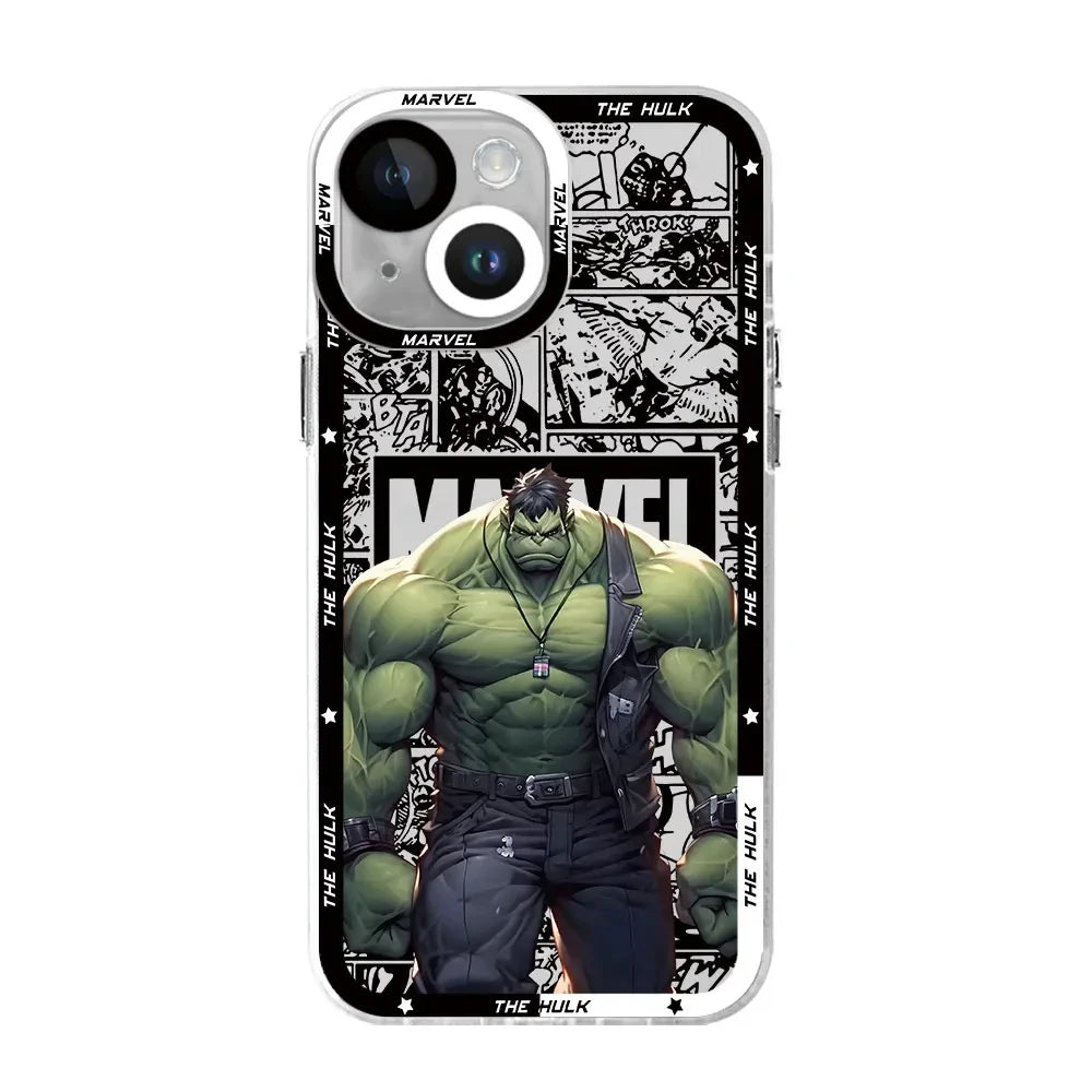 Full-Coverage Transparent Cartoon & Geometric iPhone Case | Waterproof & Anti-Scratch