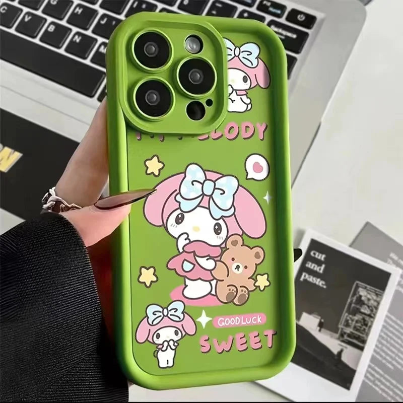 Full-Coverage Cartoon & Anime Silicone Phone Case | Shockproof & Anti-Fingerprint for iPhone