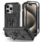 Full-Coverage iPhone Case with Ring & Kickstand | Anti-Fingerprint & Dustproof Protection