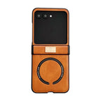 Samsung Galaxy Z Flip 7 Case | Luxury PU Leather Full-Coverage Magnetic Case