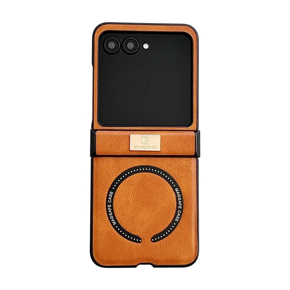 Samsung Galaxy Z Flip 7 Case | Luxury PU Leather Full-Coverage Magnetic Case