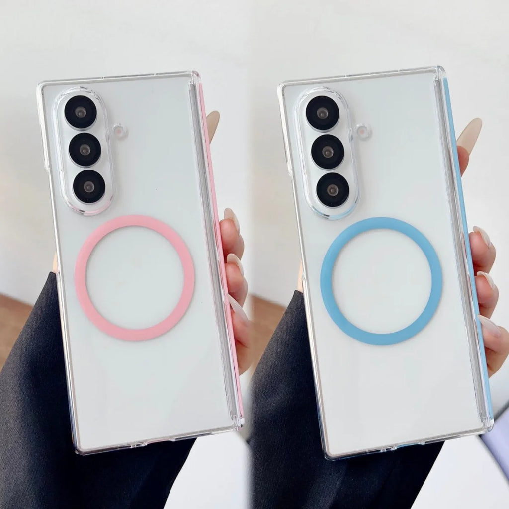 Samsung Galaxy Z Fold 7 Case | Hard Transparent Magnetic Full-Coverage Protective Back Cover