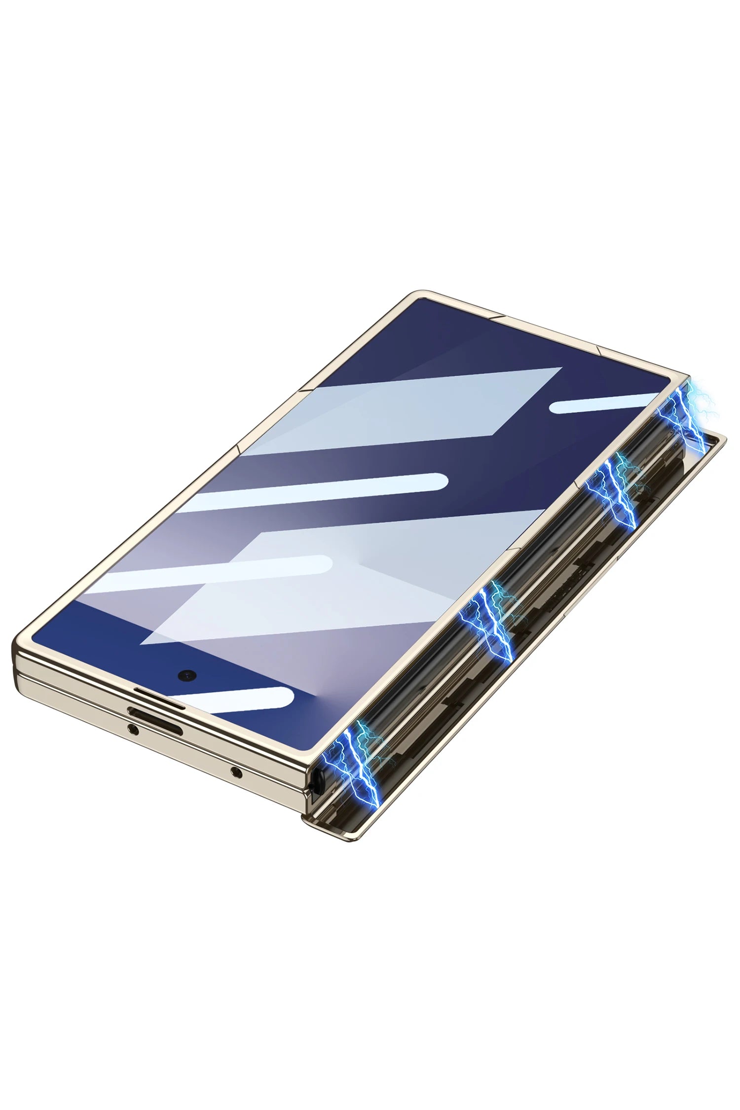 Samsung Galaxy Z Fold 7 Case | Hard Transparent Full-Coverage Protective Case with Stand and Middle Hinge