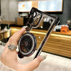 Luxury Magnetic Shockproof Half-Wrapped Case with Ring & Holder | Compatible with Samsung S20-S25 Series
