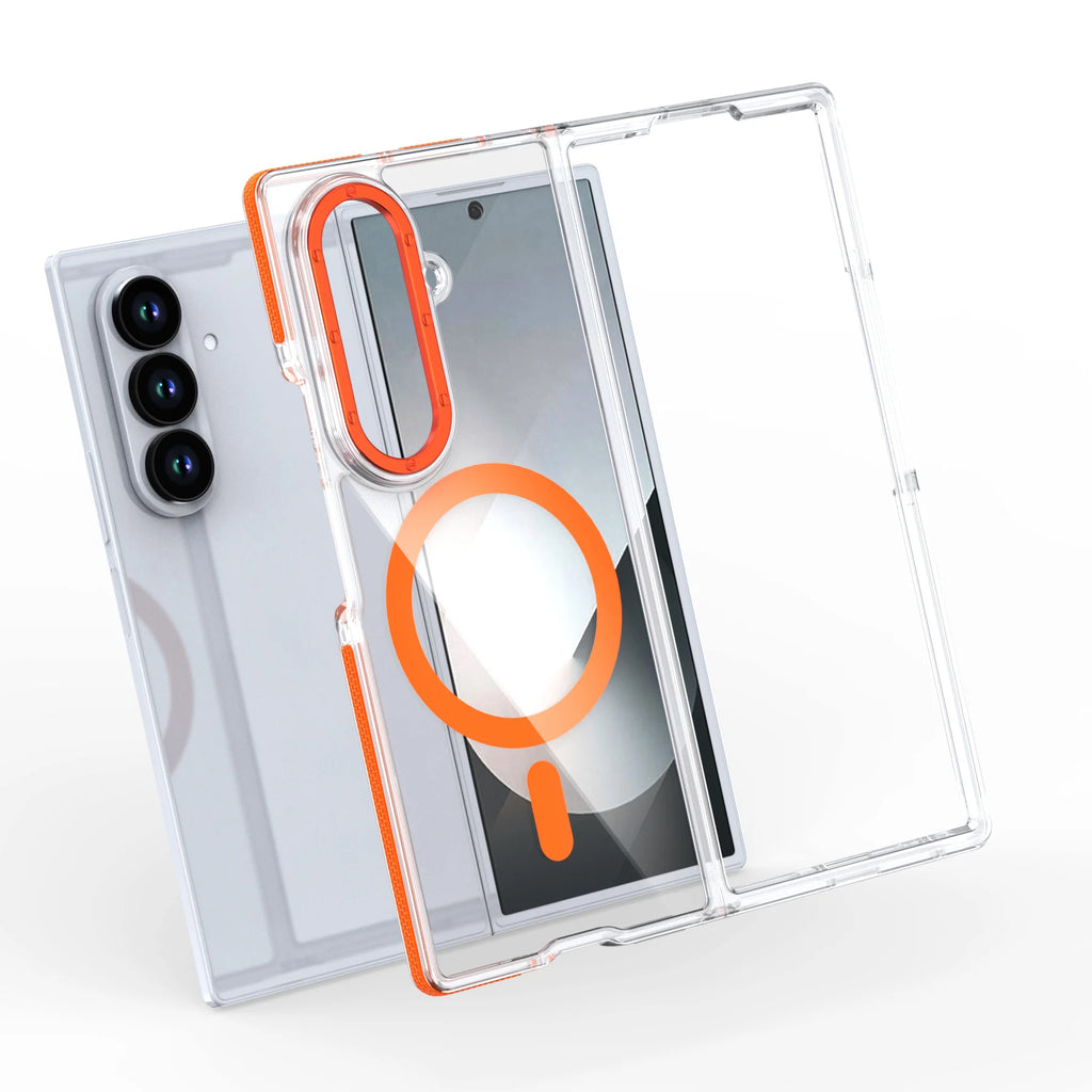 Hard Transparent Full-Coverage Case for Samsung Galaxy Z Fold 7 | Magnetic & Wireless Charging Compatible