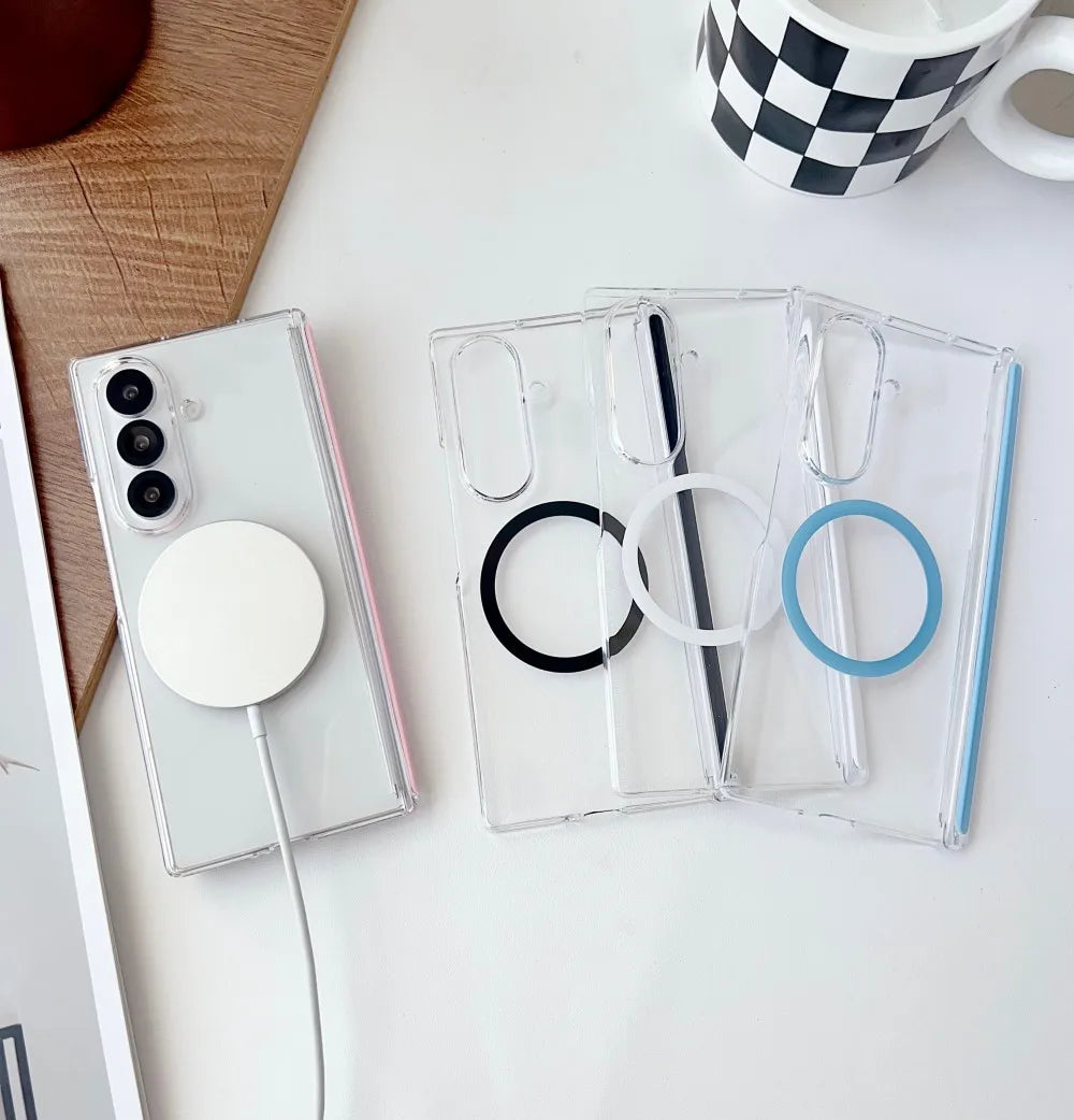 Samsung Galaxy Z Fold 7 Case | Hard Transparent Magnetic Full-Coverage Protective Back Cover