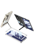 Samsung Galaxy Z Fold 7 Case | Hard Transparent Full-Coverage Protective Case with Stand and Middle Hinge