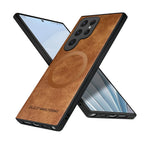 Luxury Leather & Silicone Full-Coverage Case for Samsung Galaxy S23-S24 Series | Shockproof & Waterproof