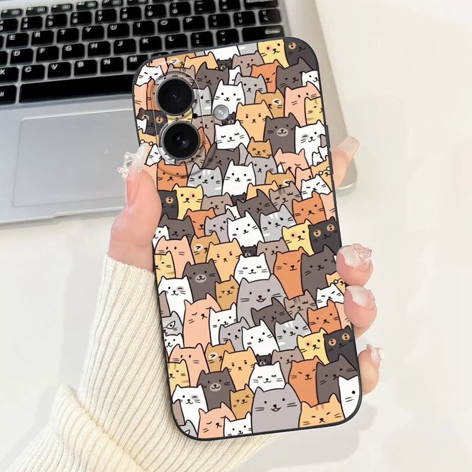 iPhone 17 Series Cartoon Silicone Case | Shockproof, Anti-Fingerprint & Lightweight