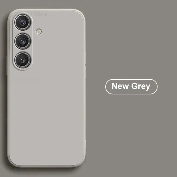 Square Liquid Silicone Soft Case for Samsung Galaxy S22-S25 Ultra | Washable & Lightweight Half-Wrapped Cover