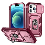 Full-Coverage iPhone Ring Case with Sliding Camera Cover & Kickstand | Anti-Scratch & Card Slot