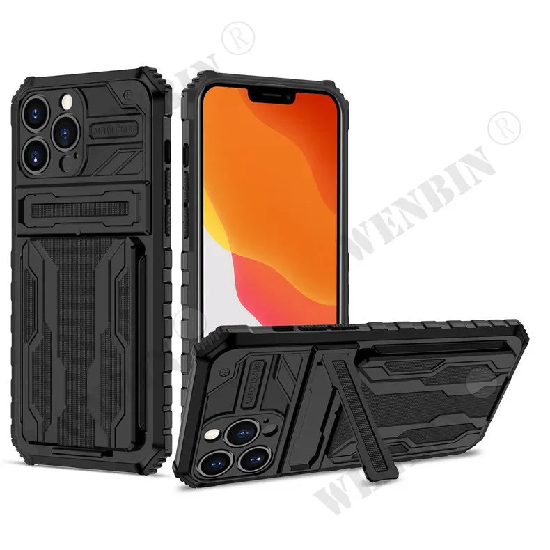 Heavy-Duty Dual Layer iPhone Case with Kickstand | Anti-Scratch & Dustproof Protection